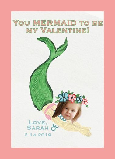 Mermaid Valentine’s Day Card