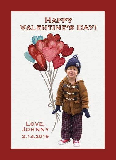 Balloon Hearts Valentine’s Day Card