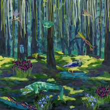 Silk Scarf - Iris Bayou Swamp