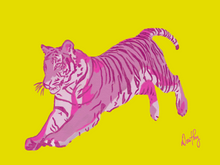 Tiger in Pink Wall Art