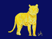 Tiger in Yellow Wall Art
